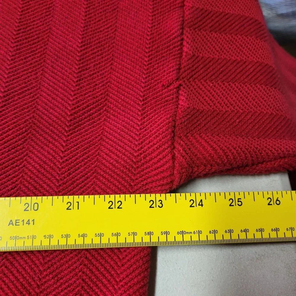 Chaps Ralph Lauren Sweater Men's Large Red Pullover‎ Hand Framed Cotton Outdoors